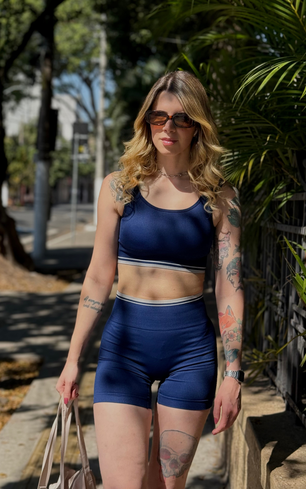 Shorts Canelado Seamless com Friso - Imagem 5