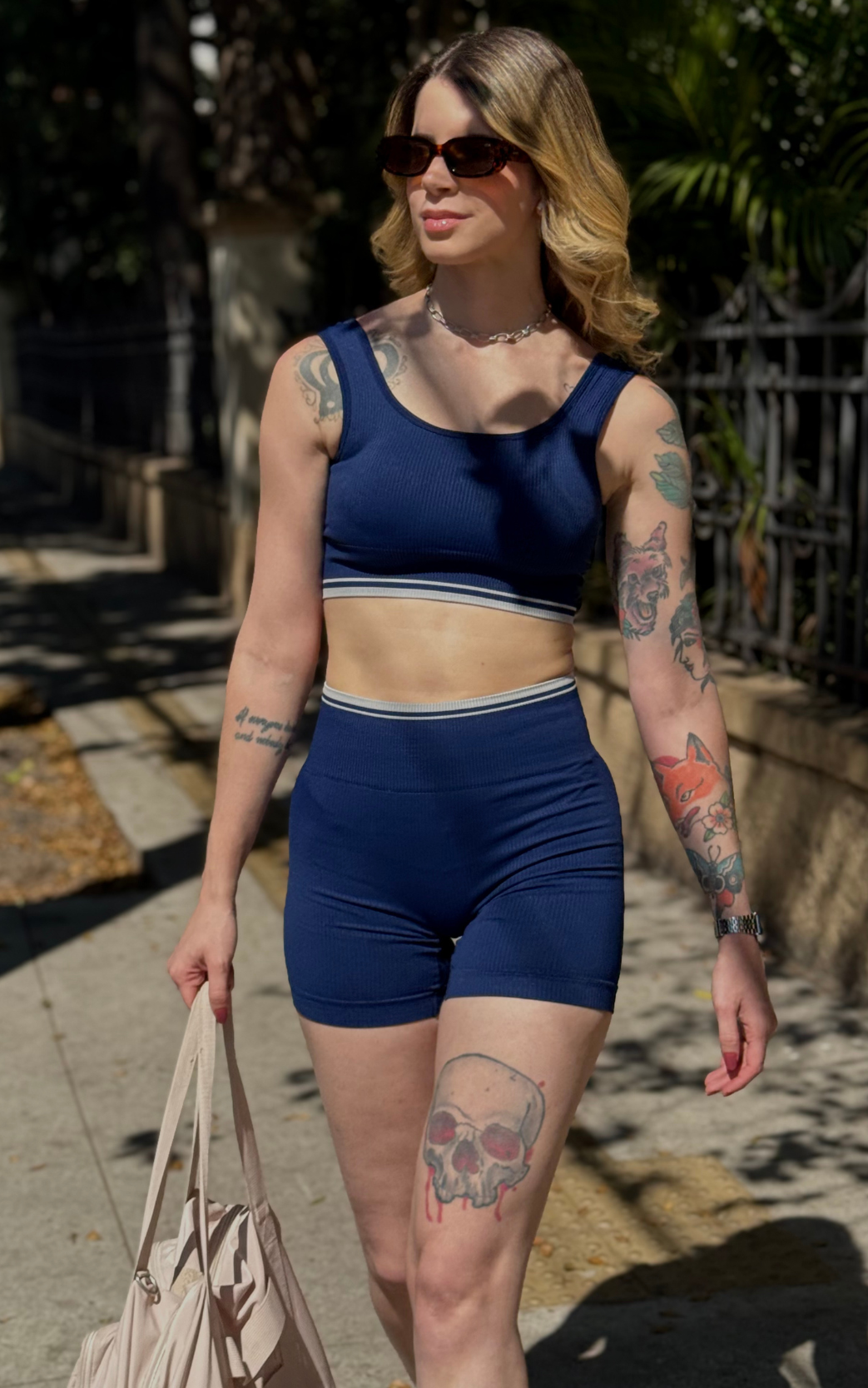 Shorts Canelado Seamless com Friso - Imagem 3